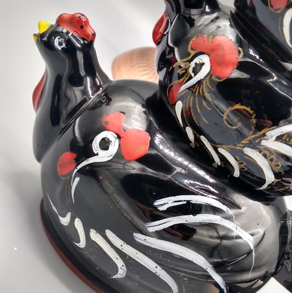 Stacking Redware Chicken Teapot Set Cream Sugar - Picture 7 of 16